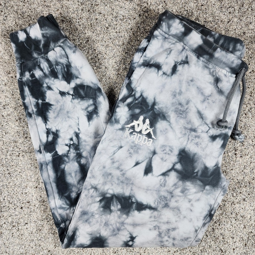 Kappa Sweatpants Mens Small Tie Dye Joggers Embroidered Logo Excellent